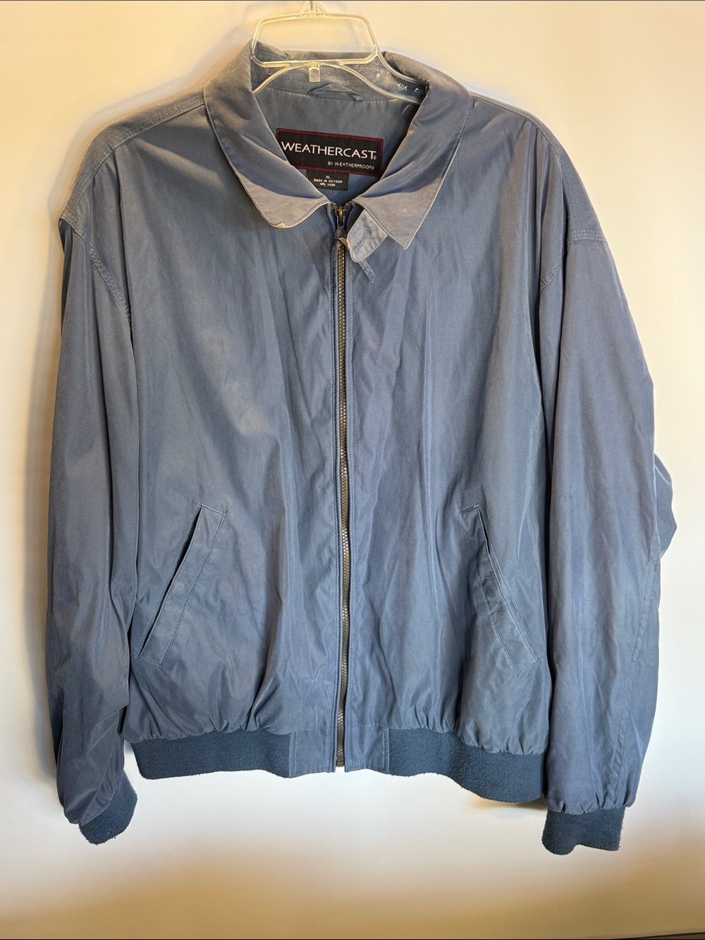 Weatherproof Weathercast Men's Light Blue Harrington Jacket Size: XL